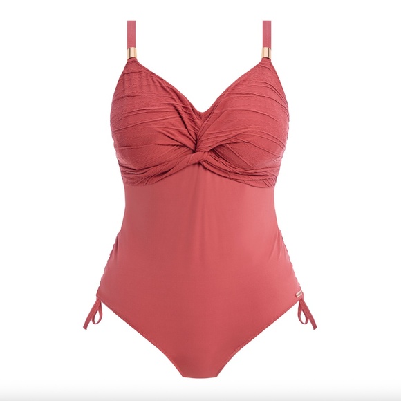 NEW Fantasie Beach Waves Twist Front One Piece Swimsuit 502231 Persian Rose - Picture 3 of 4